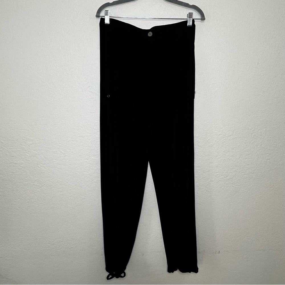 Chico's Travelers Slinky Black Pants Adjustable Jogger Women’s Size‎ Medium - 1